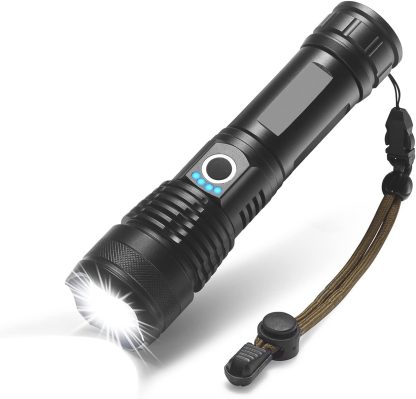 Rechargeable Zoom LED Flashlight USB Torch